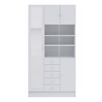 Biela kúpeľňová skrinka 90x182 cm Combi – TemaHome