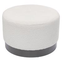 Biela podnožka z textílie bouclé Cherry – Kare Design