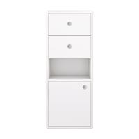 Biela vysoká/závesná kúpeľňová skrinka 40x100 cm Color Bath – Tom Tailor