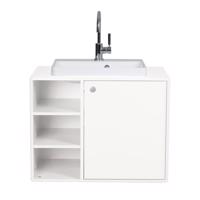 Biela závesná skrinka s umývadlom bez batérie 80x62 cm Color Bath – Tom Tailor