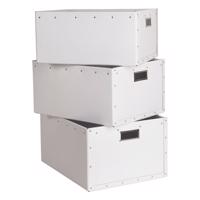 Biele kartónové úložné boxy v súprave 3 ks Ture – Bigso Box of Sweden