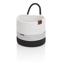 Bielo-čierny úložný košík Kela Hedda, ø 20 cm