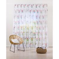 Bielo-ružová záclona 300x245 cm Shoyo – Mendola Fabrics