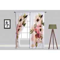 Bielo-ružové závesy v súprave 2 ks 140x240 cm Pastel Flowers – Oyo home