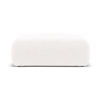 Biely taburet z textílie bouclé Molino – Micadoni Home