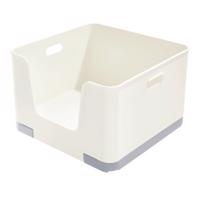 Biely úložný box iDesign Eco Open, 39 x 39 cm