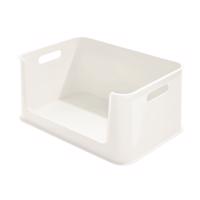 Biely úložný box iDesign Eco Open, 43 x 30,2 cm