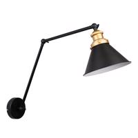 Čierne kovové nástenné svietidlo Fundo - Candellux Lighting