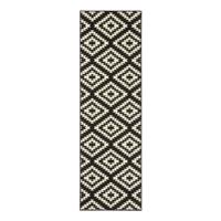 Čierno-biely behúň Hanse Home Basic Nordic, 80 x 250 cm