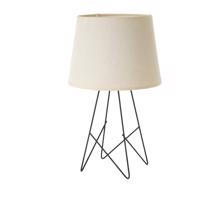 Čierno-krémová stolová lampa s textilným tienidlom (výška 38,5 cm) – Casa Selección