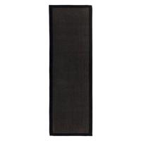 Čierny koberec behúň 240x68 cm Sisal - Asiatic Carpets