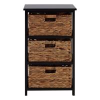 Čierny/v prírodnej farbe kúpeľňový regál z masívu paulownie 41x70 cm Padstow – Premier Housewares