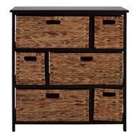Čierny/v prírodnej farbe kúpeľňový regál z masívu paulownie 80x76 cm Padstow – Premier Housewares