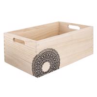 Dekoratívny drevený úložný box Mandala - Orion