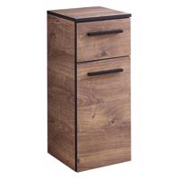 Hnedá nízka kúpeľňová skrinka v dekore duba 30x72 cm Set 374 - Pelipal