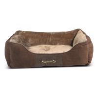 Hnedý plyšový pelech pre psa 60x75 cm Scruffs Chester L – Plaček Pet Products