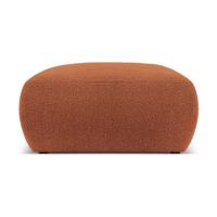 Hnedý taburet z textílie bouclé Molino – Micadoni Home
