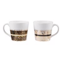 Hrnčeky z kameniny v bielo-zlatej farbe v súprave 2 ks 300 ml London – Premier Housewares