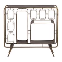 Kovová vinotéka v mosadznej farbe na 6 fliaš, 87x80.5 cm Capo - BePureHome