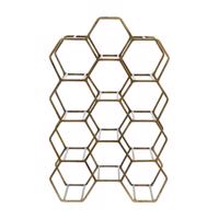 Kovový regál na víno v bronzovej farbe na 12 fliaš Salbris - Light & Living