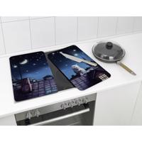 Kryty na sporák v súprave 2 ks z tvrdeného skla 30x52 cm - Maximex