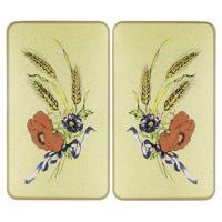 Kryty na sporák v súprave 2 ks z tvrdeného skla 52x30 cm Corn-Flowers - Maximex