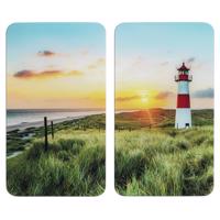 Kryty na sporák v súprave 2 ks z tvrdeného skla 52x30 cm Lighthouse - Maximex