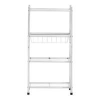 Kúpeľňový regál v lesklo striebornej farbe 35x68 cm – Premier Housewares