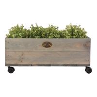Kvetináč na kolieskach z borovicového dreva Esschert Design, šírka 59 cm
