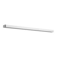 LED nástenné svietidlo v lesklej striebornej farbe (dĺžka 120 cm) Fabio - Trio