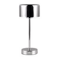 LED stmievateľná stolová lampa v lesklo striebornej farbe (výška 30 cm) Jeff – Trio