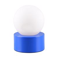 Modrá stolová lampa so skleneným tienidlom (výška 17 cm) Countess – Trio