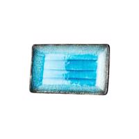 Modrý keramický servírovací tanier Mij Sky, 21 x 13,5 cm