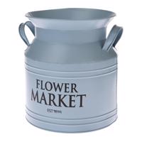 Modrý kovový kvetináč Dakls Flower Market, ø 20 cm