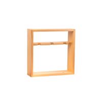 Nástenný regál na víno z borovicového dreva v prírodnej farbe počet fliaš 3 Carol - Kalune Design