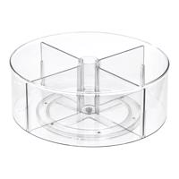 Okrúhly transparentný úložný box iDesign The Home Edit, Ø 29 cm