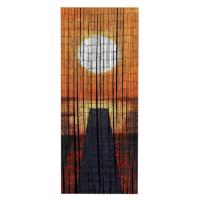 Oranžový bambusový záves do dverí 200x90 cm Sunset - Maximex