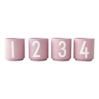Porcelánové svietniky v súprave 4 ks Mini - Design Letters