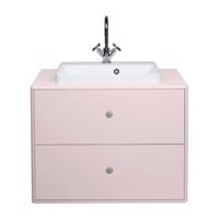 Ružová závesná skrinka s umývadlom bez batérie 80x62 cm Color Bath – Tom Tailor