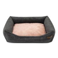 Ružovo-tmavosivý pelech pre psa 75x85 cm SoftBED Eco L – Rexproduct