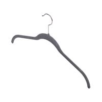 Sada 4 sivých vešiakov Domopak Velvet Hangers
