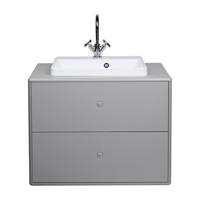 Sivá závesná skrinka s umývadlom bez batérie 80x62 cm Color Bath – Tom Tailor