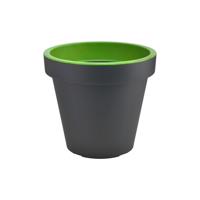 Sivo-zelený kvetináč Gardenico Metro Twist, 29,5 cm
