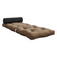 Sivohnedý futónový matrac 70x200 cm Wrap Mocca/Dark Grey – Karup Design