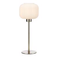 Stolová lampa v oceľovozlatej farbe Markslöjd Sober