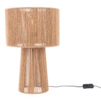 Stolová lampa v zlatej farbe s tienidlom z papierového výpletu (výška 47 cm) Forma Pin – Leitmotiv
