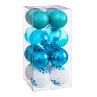 Súprava 16 vianočných ozdôb v tyrkysovomodrej farbe Unimasa Foam, ø 6 cm