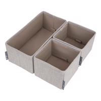 Súprava 3 béžových organizérov Bigso Box of Sweden Drawer