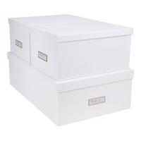 Súprava 3 bielych úložných škatúľ Bigso Box of Sweden Inge