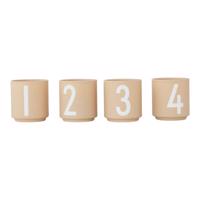 Súprava 4 hrnčekov z imitácie porcelánu Design Letters, 0,5 l